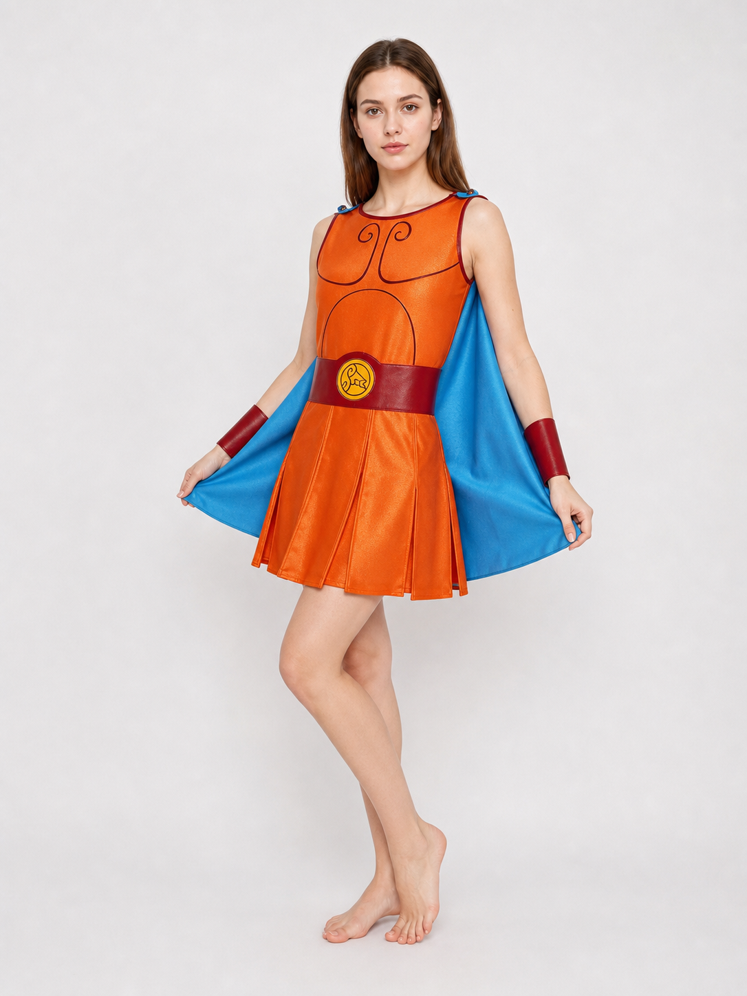 Hercules Cosplay Costume with Cape, Belt, and Bracers