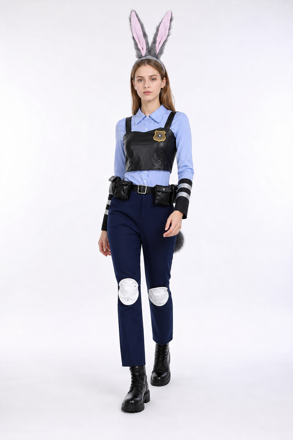 Police Bunny Costume: Vest, Shirt, Pants Costumes detail 2