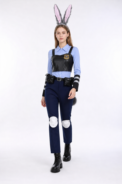 Police Bunny Costume: Vest, Shirt, Pants Costumes detail 2