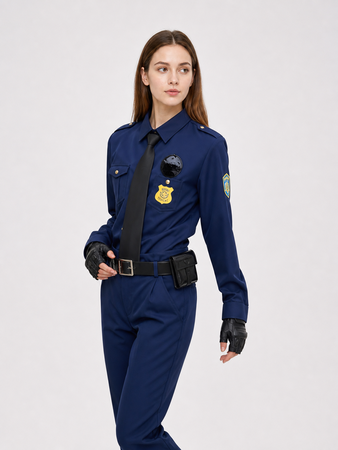 Nick Fox Cosplay Costume, Police Uniform