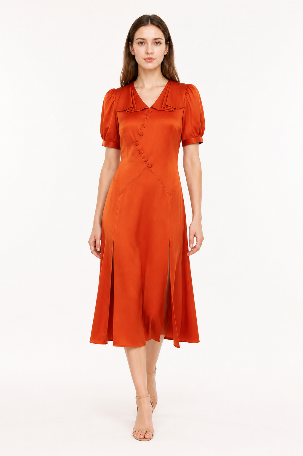 Halloween Cosplay Dress with Fold-Over Collar Costume Dresses detail 2