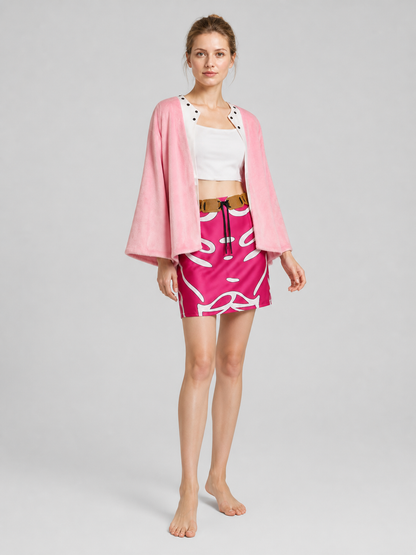 One Piece Doflamingo Cosplay Costume with Skirt and Jacket Costumes detail 2