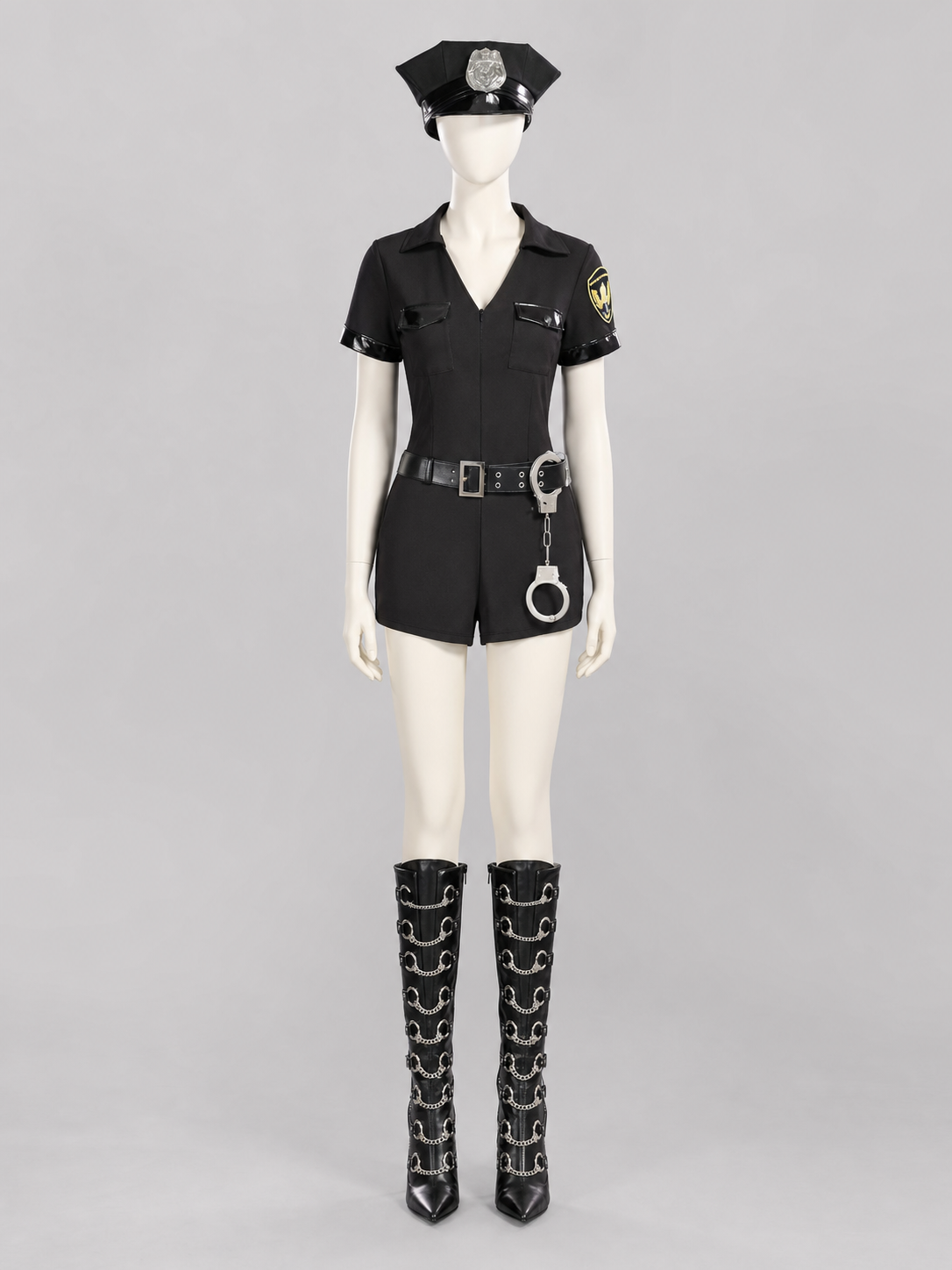 Police Cosplay Costume with Shorts and Cap