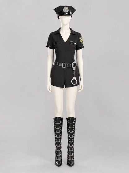 Police Cosplay Costume with Shorts and Cap
