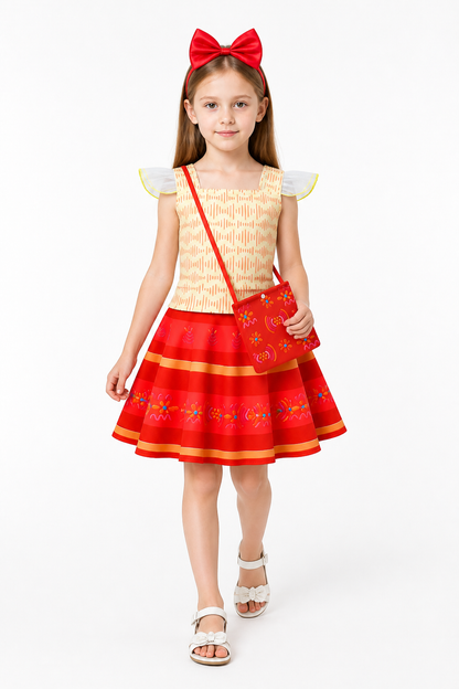 Children's Mirabel Costume with Dress, Bow, and Handbag Costume Dresses detail 2