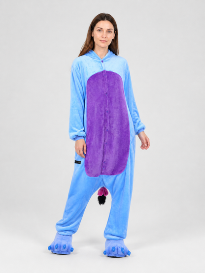Husky Hooded Paw Flannel Pajama Onesie product detail 2