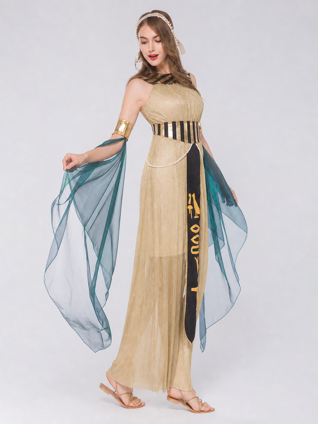 Cleopatra Cosplay Costume: Dress and Cape Costume Dresses detail