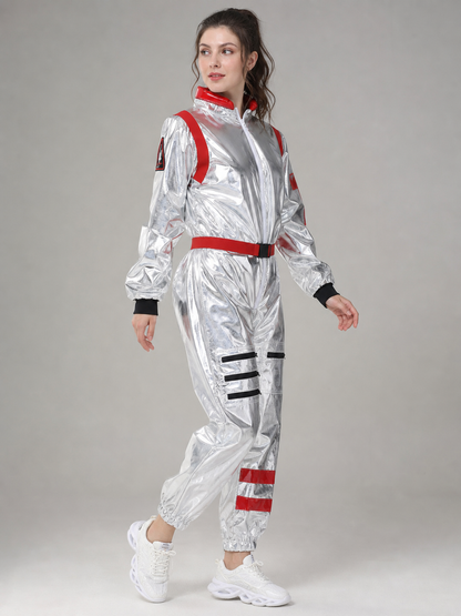 Silver Astronaut Spacesuit Costume for Cosplay