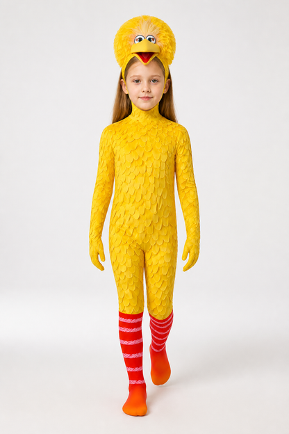 Yellow Big Bird Costume from Sesame Street Costumes detail 2