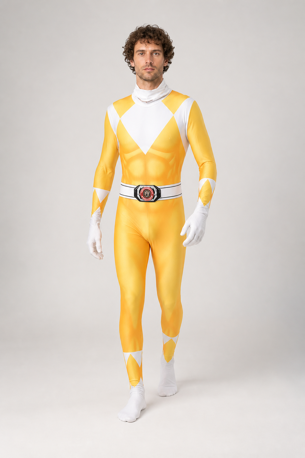 One-Piece Orange Cosplay Costume with Mask Costume Masks detail 2