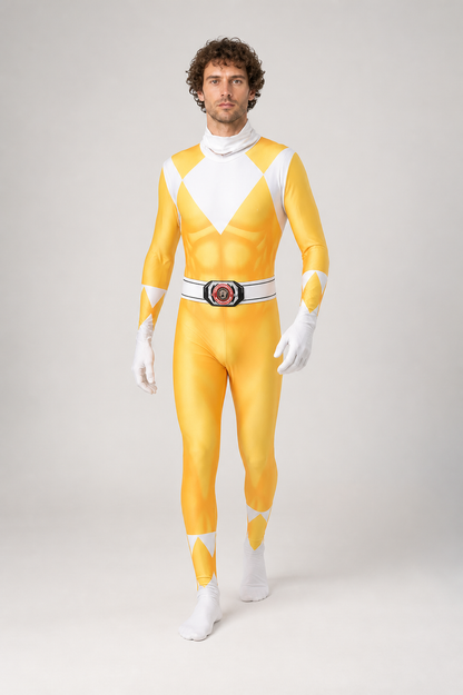 One-Piece Orange Cosplay Costume with Mask Costume Masks detail 2