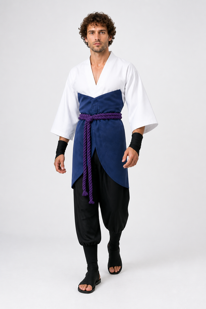 Uchiha Sasuke Cosplay Costume with Cloak and Belt Costume Capes detail 2