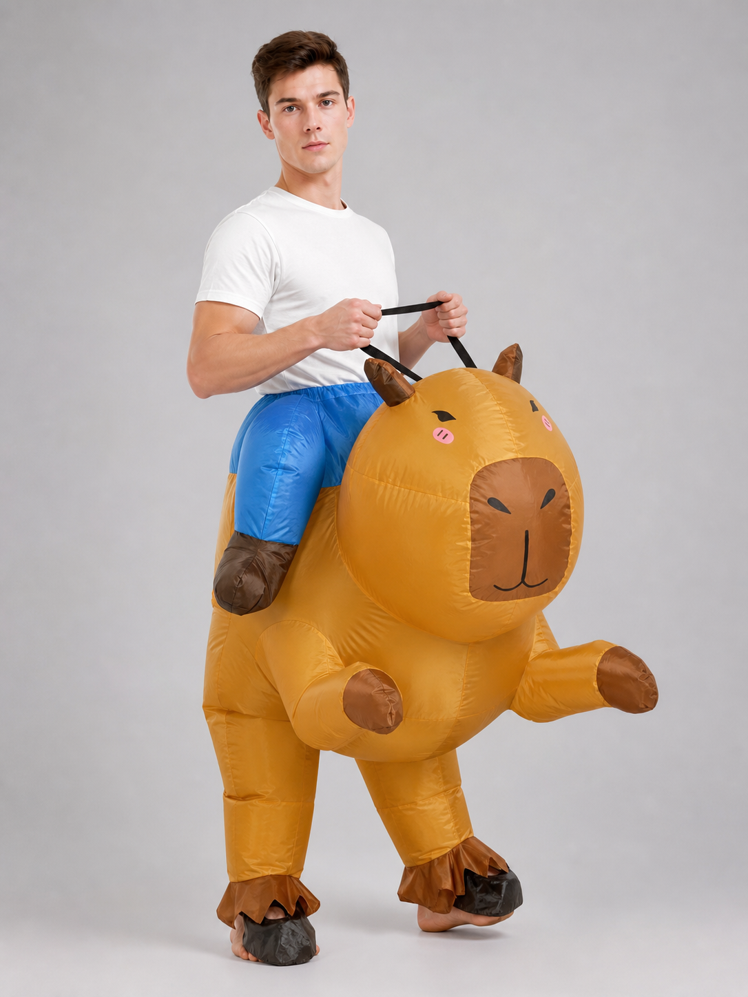 Inflatable animal costume for parties and performances