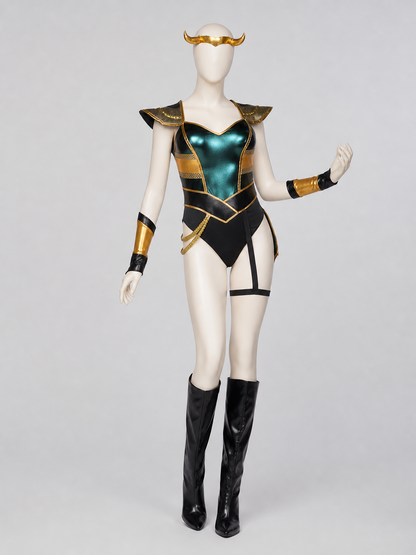 Cleopatra Costume with Gold Accents, Black and Turquoise, M-XL Costumes detail