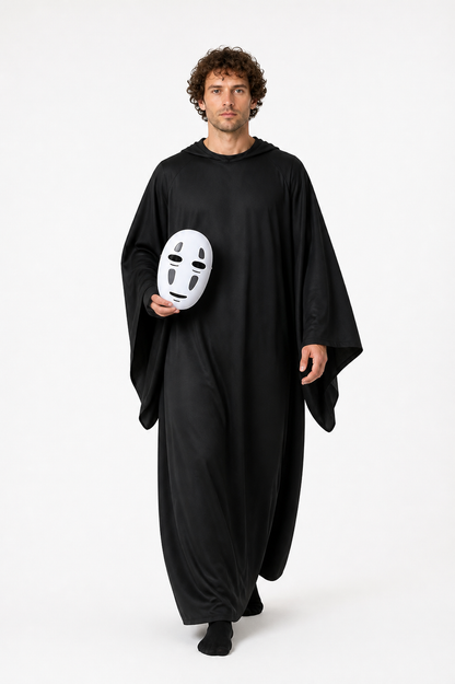 No-Face Hooded Cloak and Mask for Cosplay Costume Capes detail 2