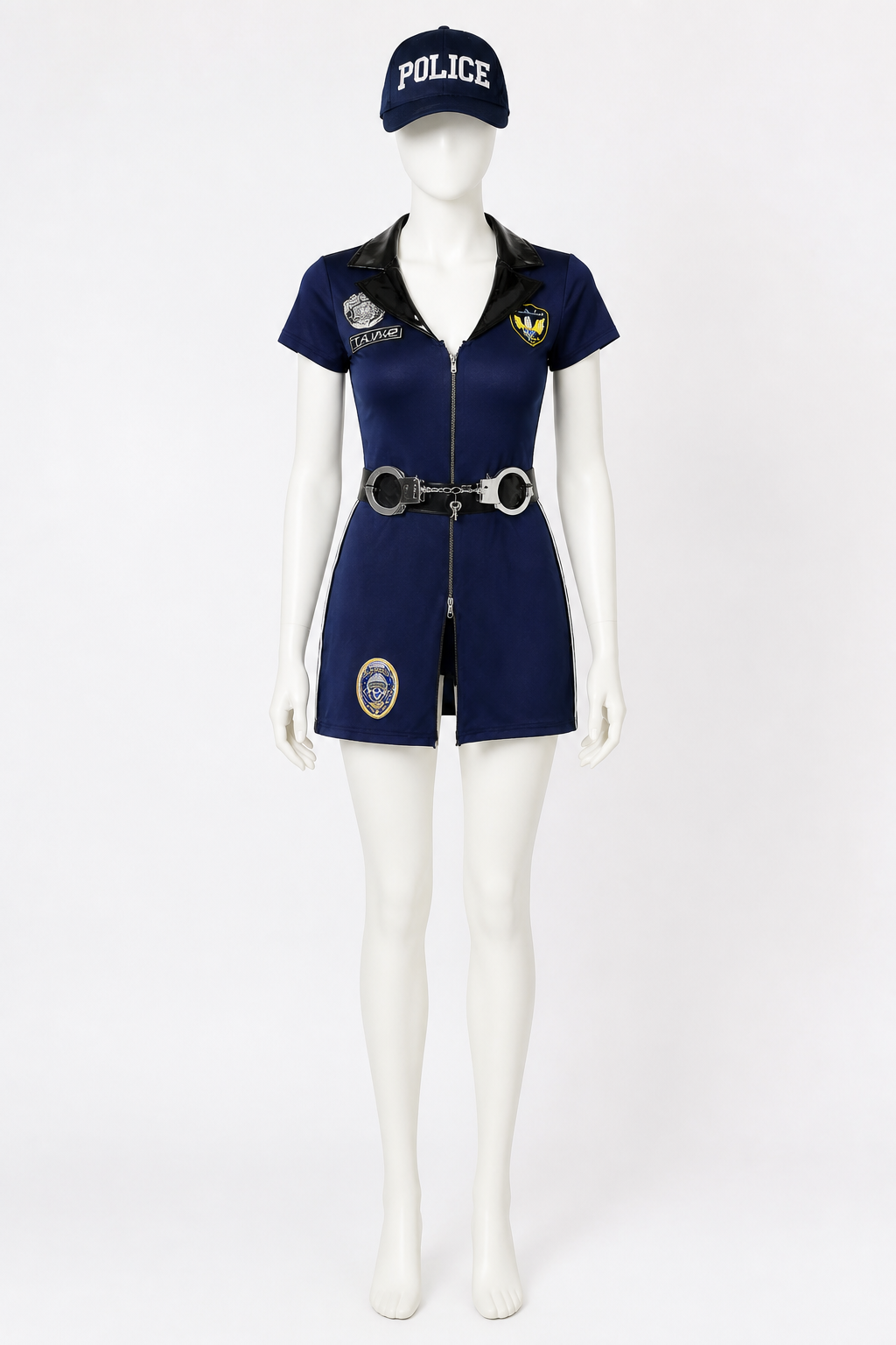 Dark Blue Short-Sleeve Police Costume Costumes detail