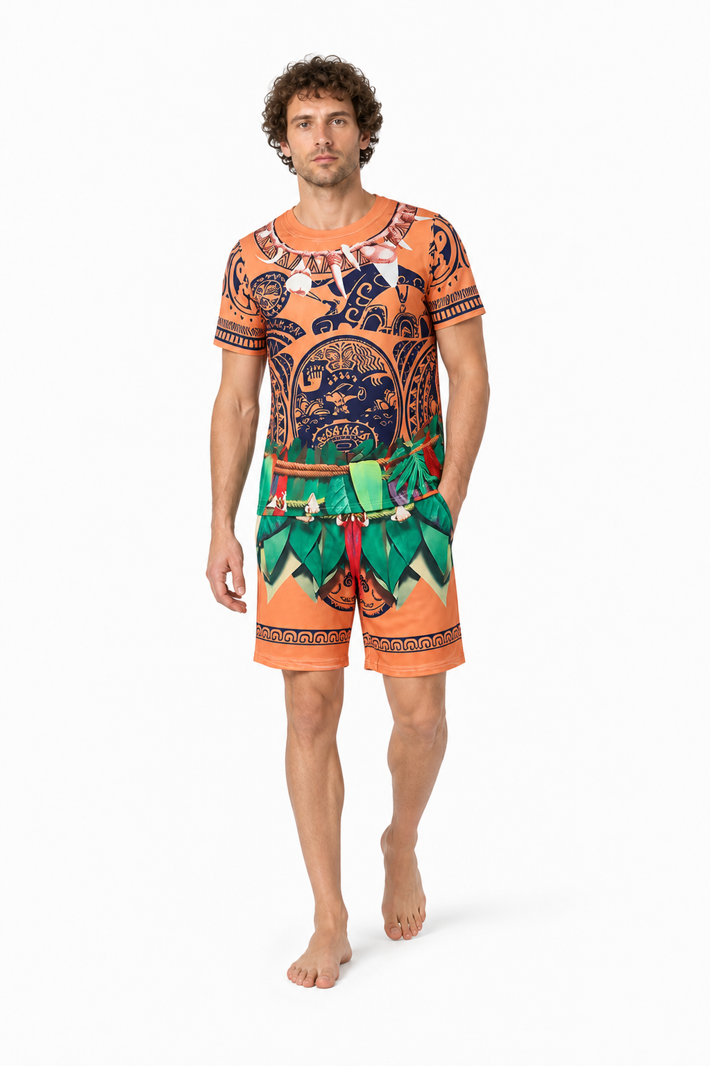 Kids' Moana Maui Costume, T-Shirt and Shorts Costumes detail 2