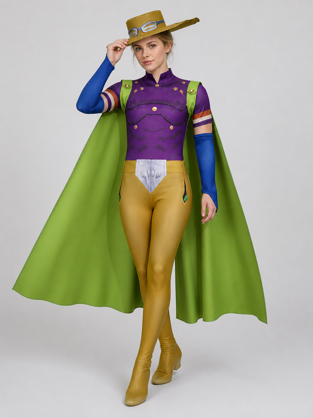 Gyro Zeppeli Cosplay Costume: Jumpsuit, Cape, Hat Costume Capes detail 2