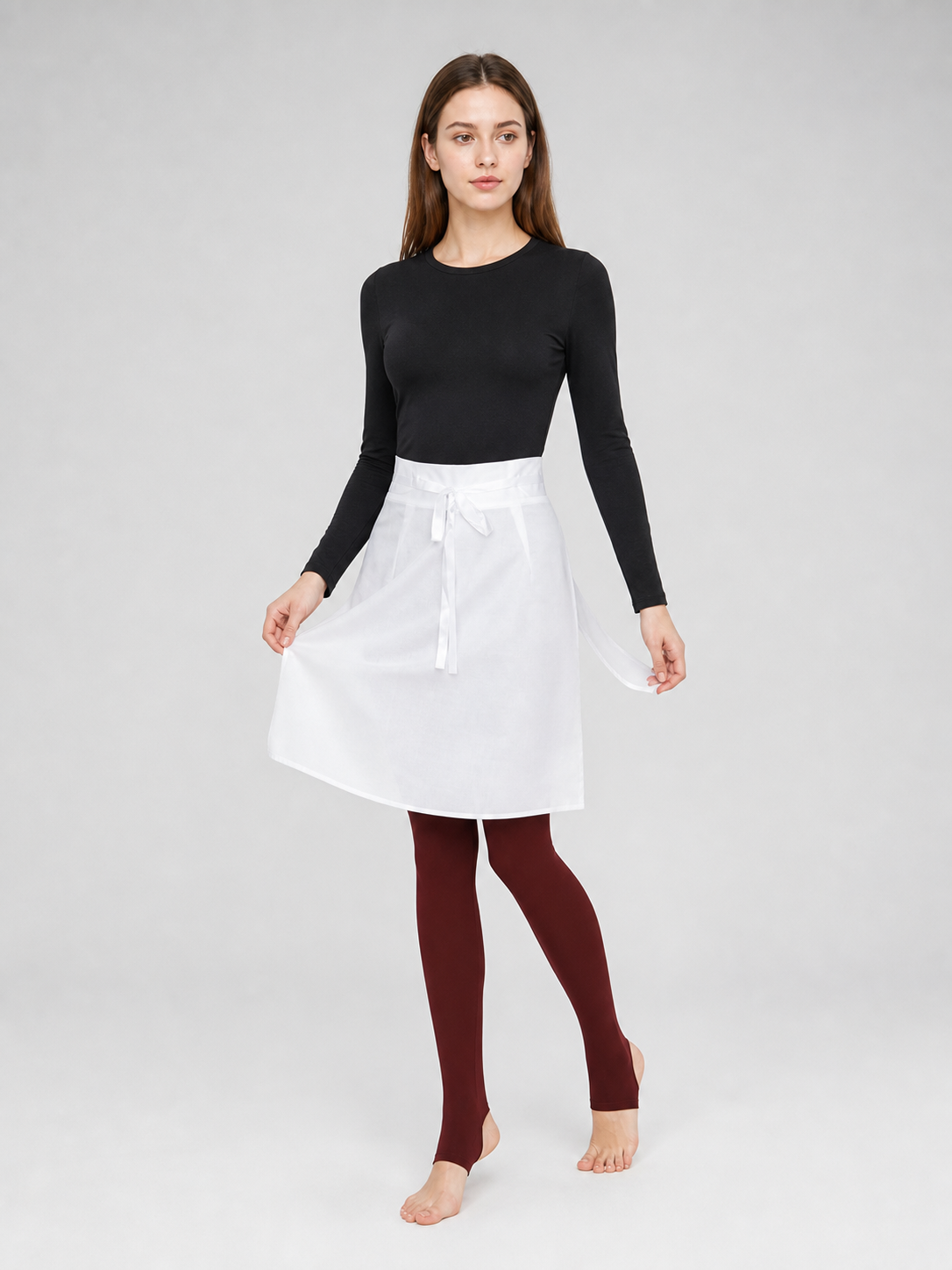 Nohara Rin Cosplay Costume: Black Top and White Skirt