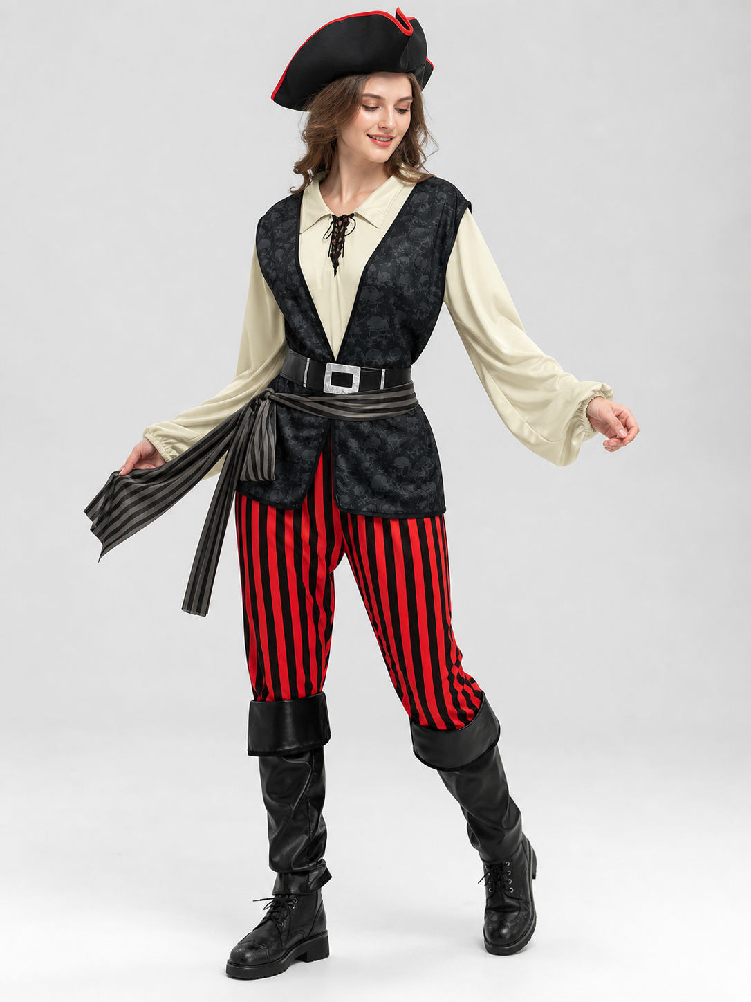 Pirate Costume with Vest and Accessories