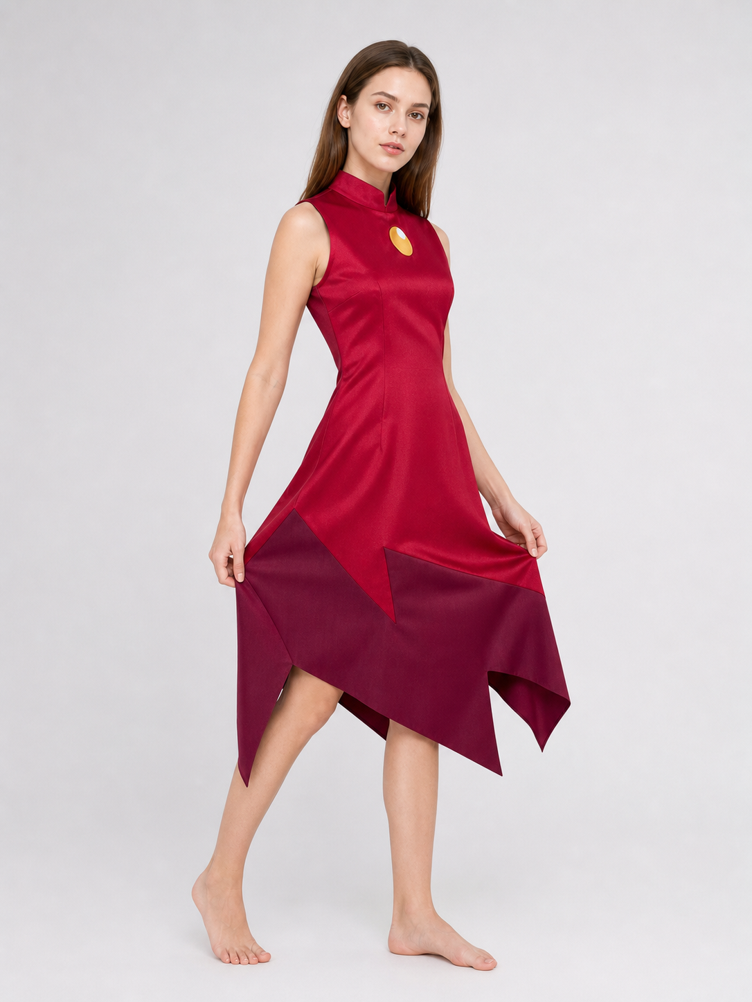 Edalyn cosplay dress in a school uniform style, red