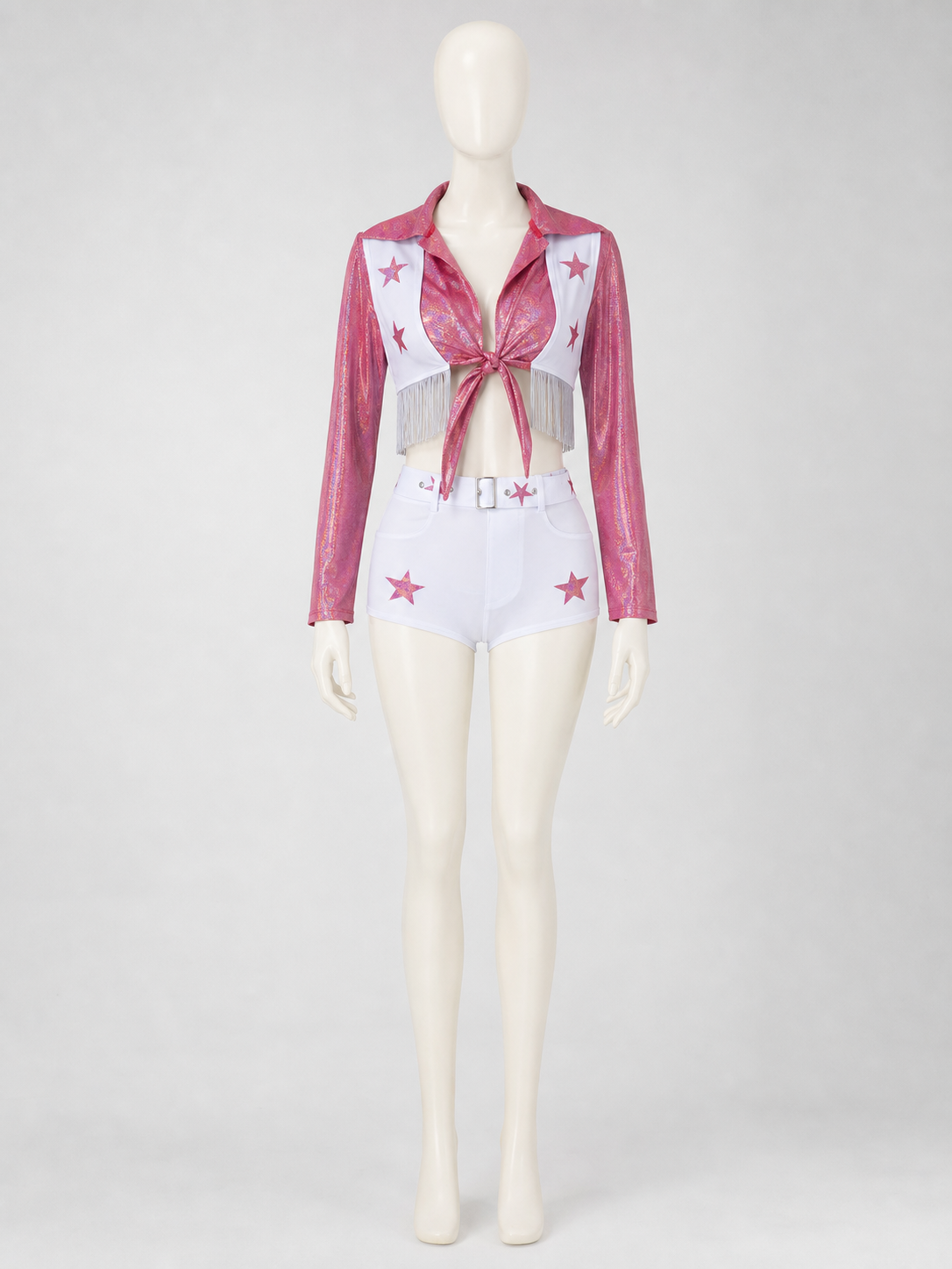 Stage Costume with Sparkly Top and Shorts