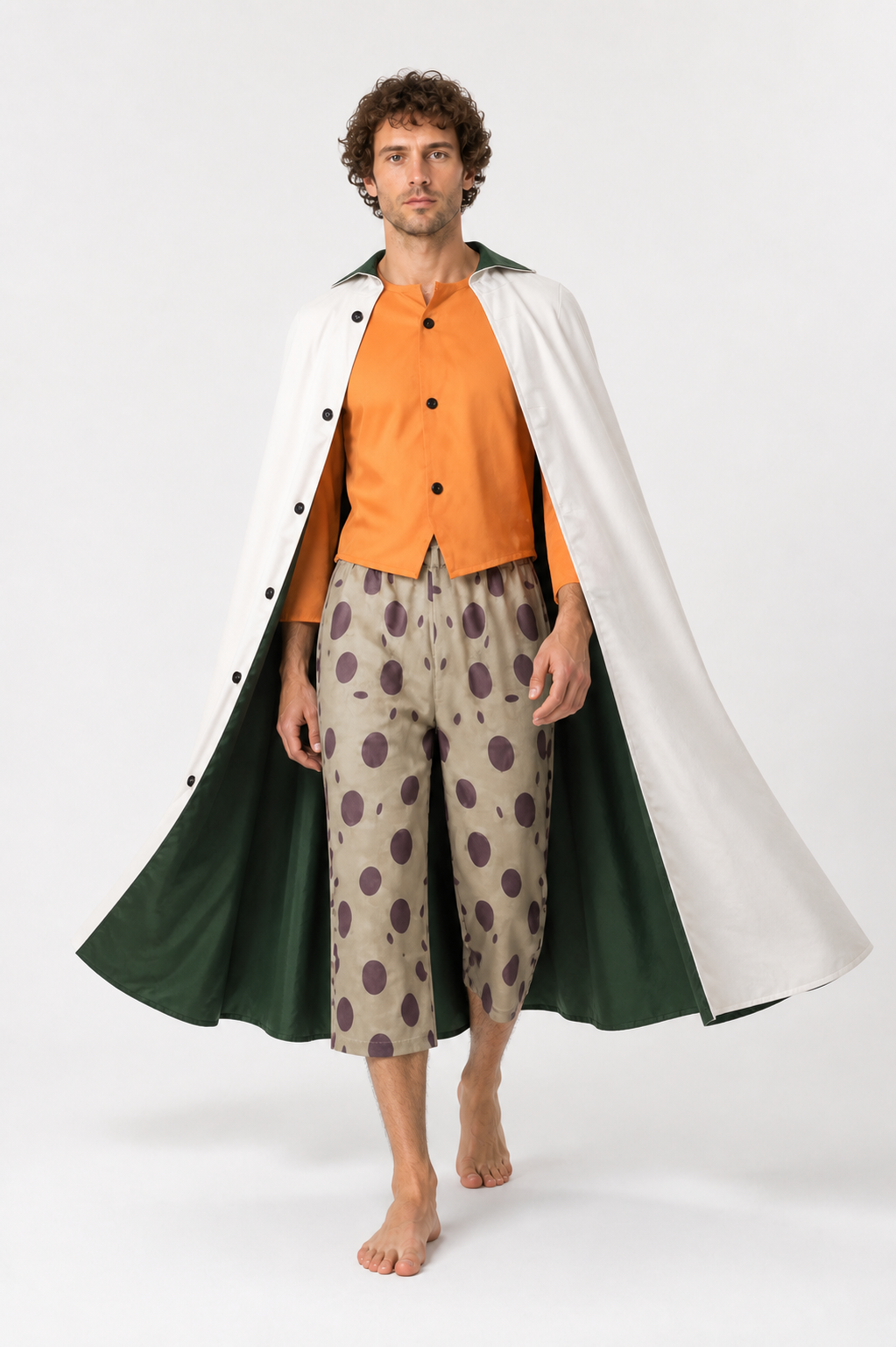 One Piece Silvers Rayleigh Cosplay Costume with Cape Costume Capes detail 2