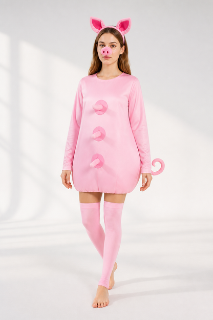 Pig Kigurumi with Ears, Snout, and Socks product detail 2