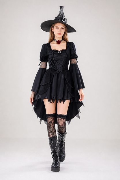 Witch Costume: Dress, Hat, Choker, and Stockings Costume Dresses detail 2
