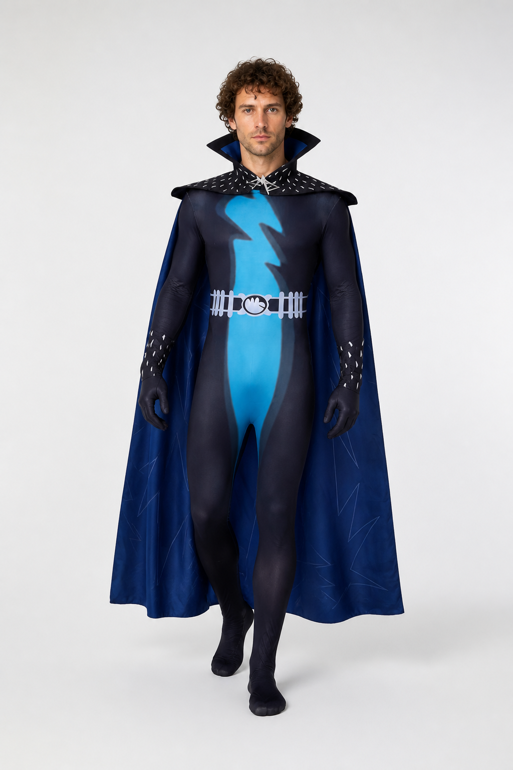 Cosplay Jumpsuit with Cape and Pattern Costume Capes detail 2