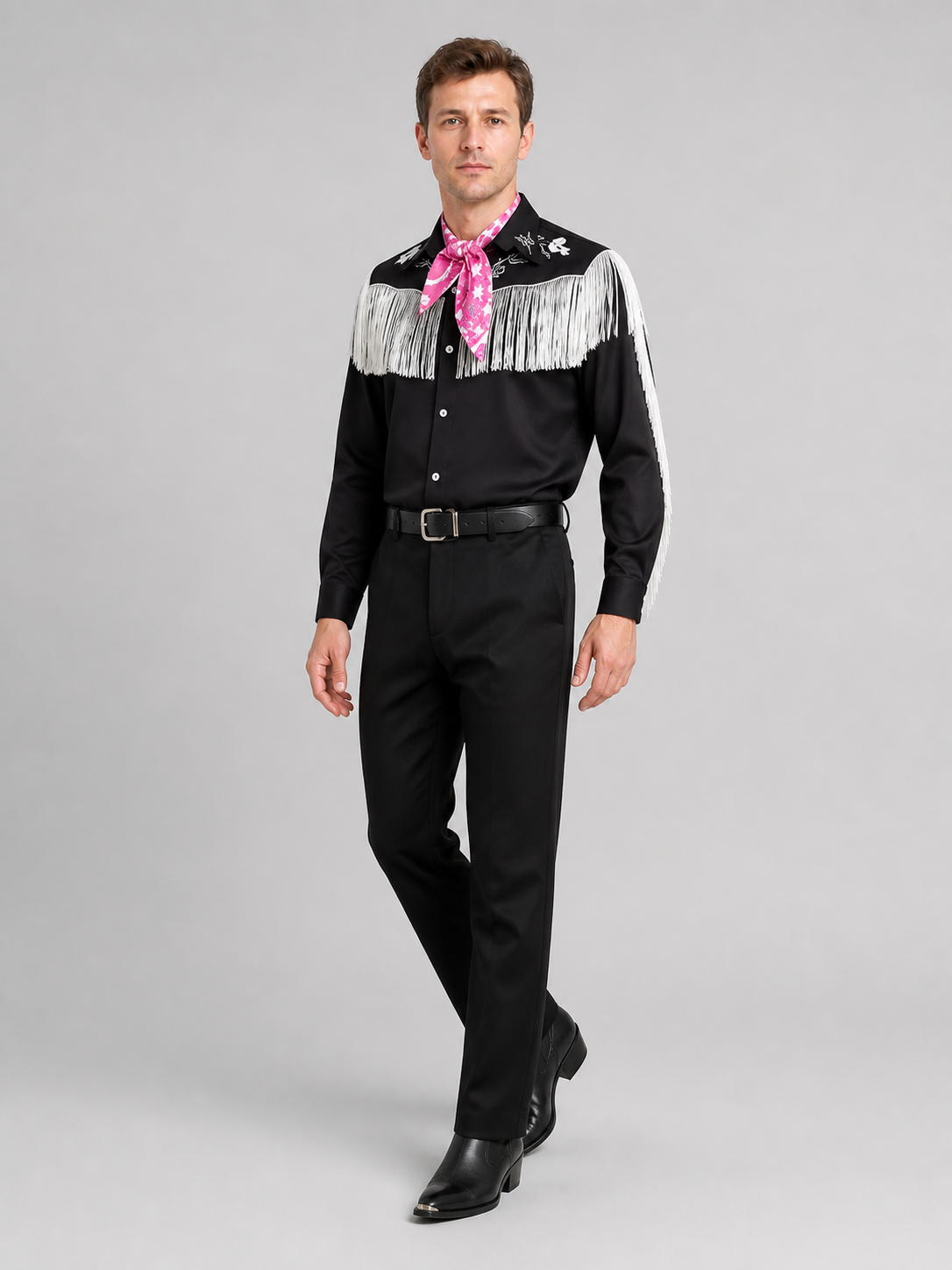 Barbie Ken Cosplay Costume, Western, 2-Piece, Fringe Costumes detail 2