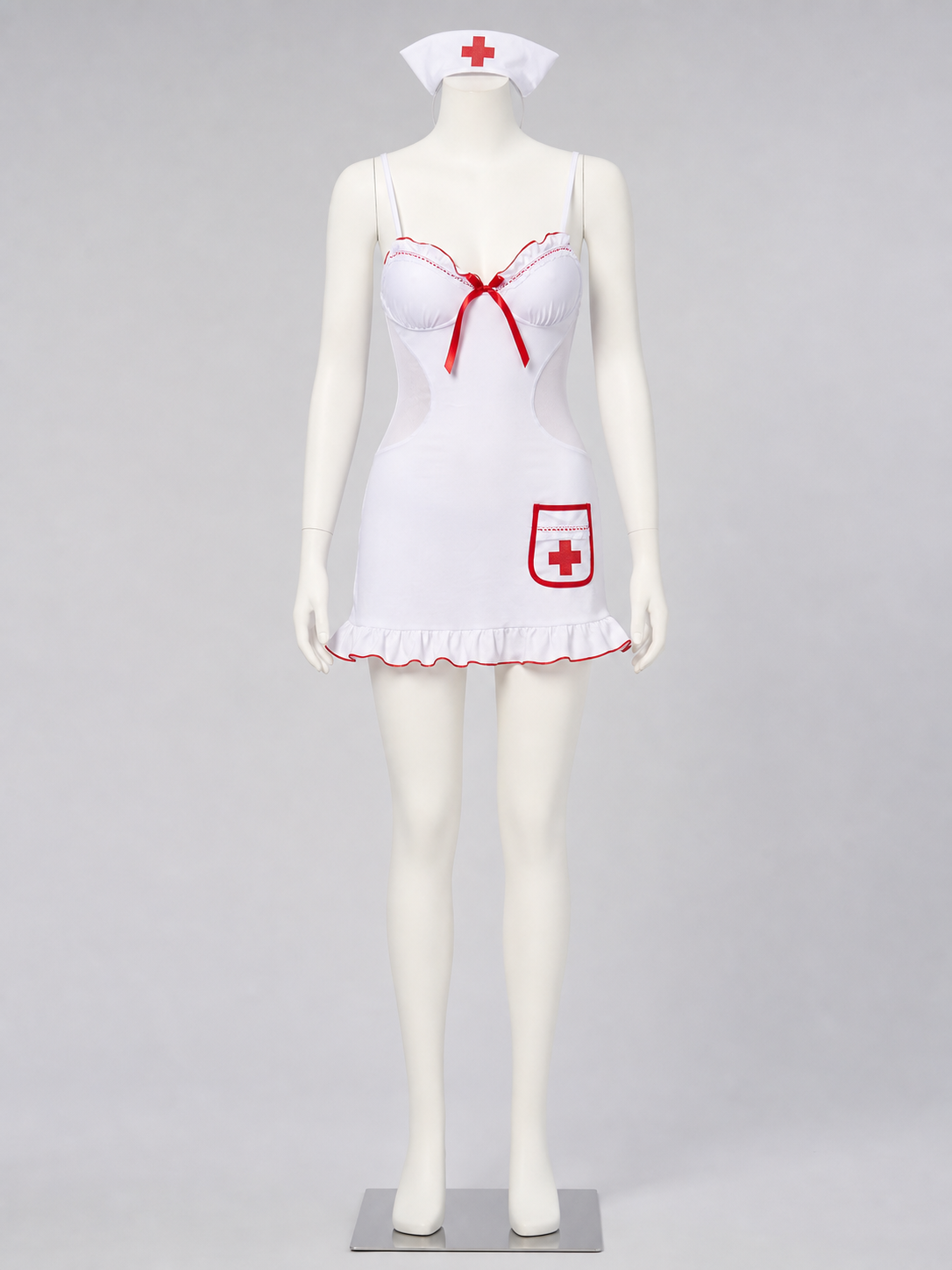 White Medical-Style Costume with a Red Cross