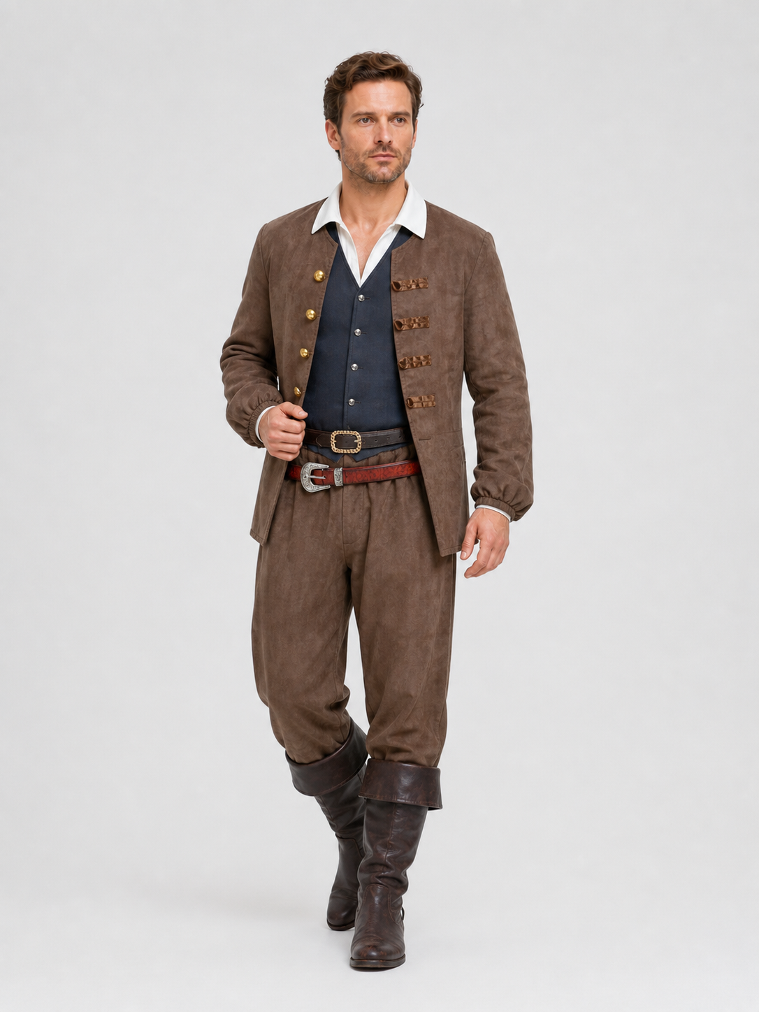 Jack Sparrow Pirate Costume for Adults for Halloween Costumes detail 2