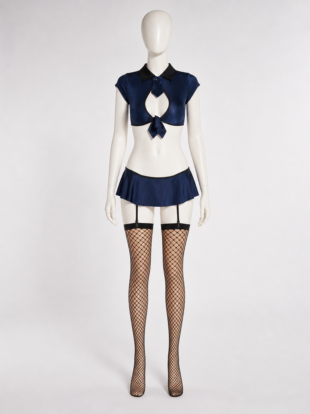 Police-Style Costume: Top, Skirt, and Cap