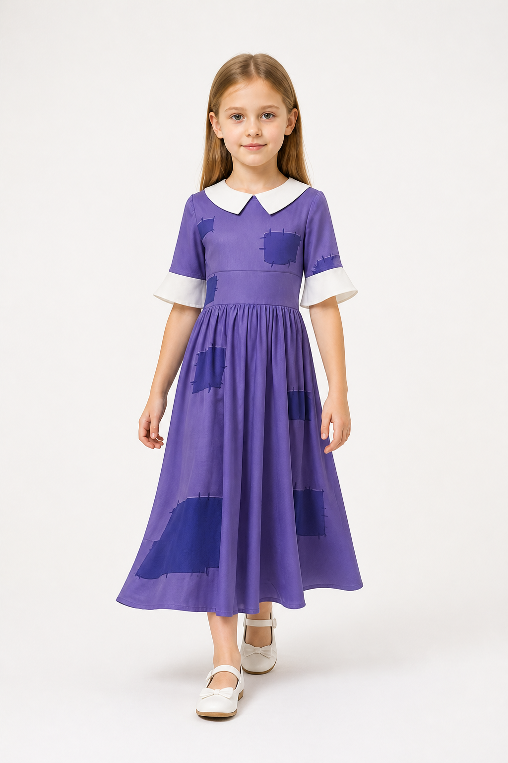 Purple-Eared Circus Clown Cosplay Jumpsuit