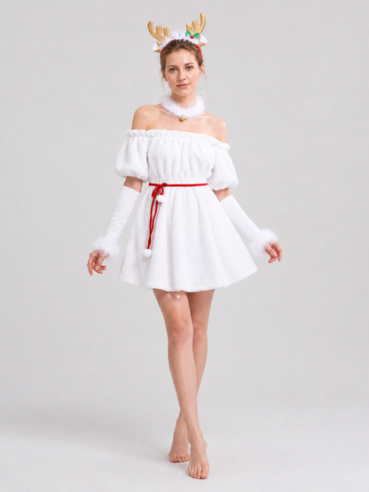 Christmas Set: Dress, Antlers, Belt, and Accessories Costume Dresses detail 2