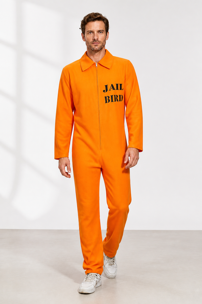Orange Prison Jumpsuit for Cosplay Costumes detail 2