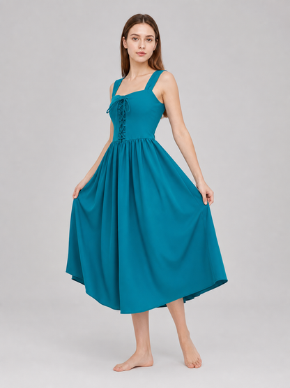 Medieval Strappy Lace-Up Dress