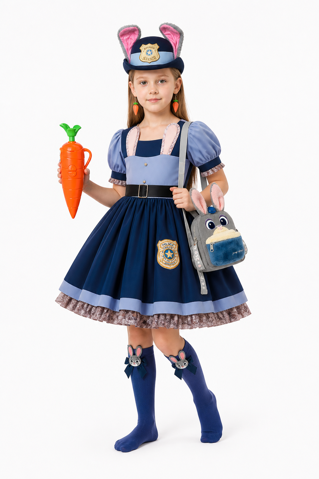 Rabbit Police Officer Costume with Accessories