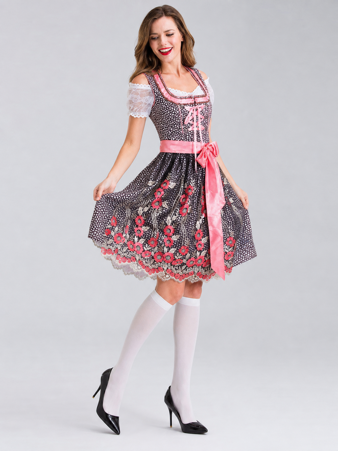 Bavarian-Style Cosplay Dress with a Bow Costume Dresses detail