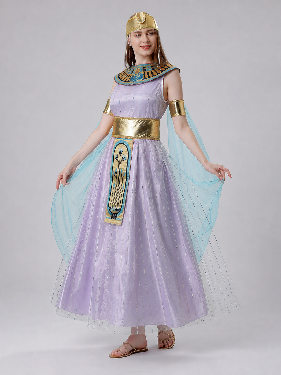 Cleopatra Costume, Dress with Egyptian Decorations Costume Dresses detail