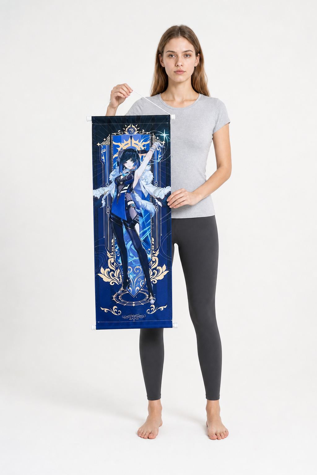 Wall Scroll with an Anime Character from a Video Game product detail 2