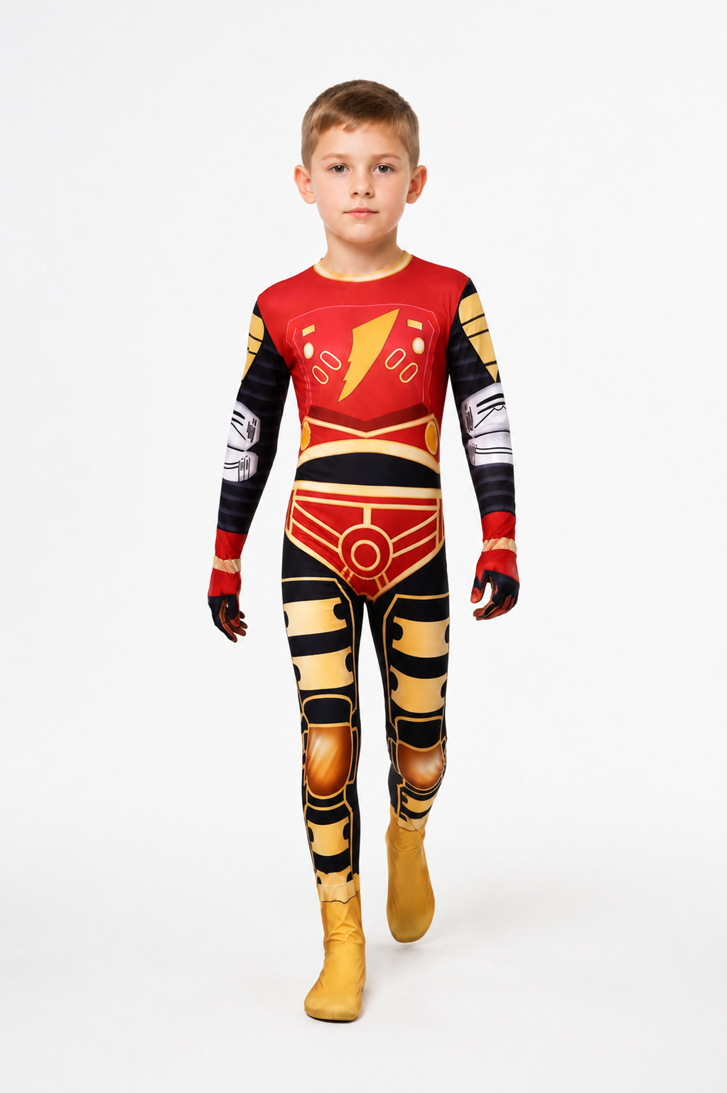 Cosplay Jumpsuit with Zipper and Geometric Print Costumes detail 2