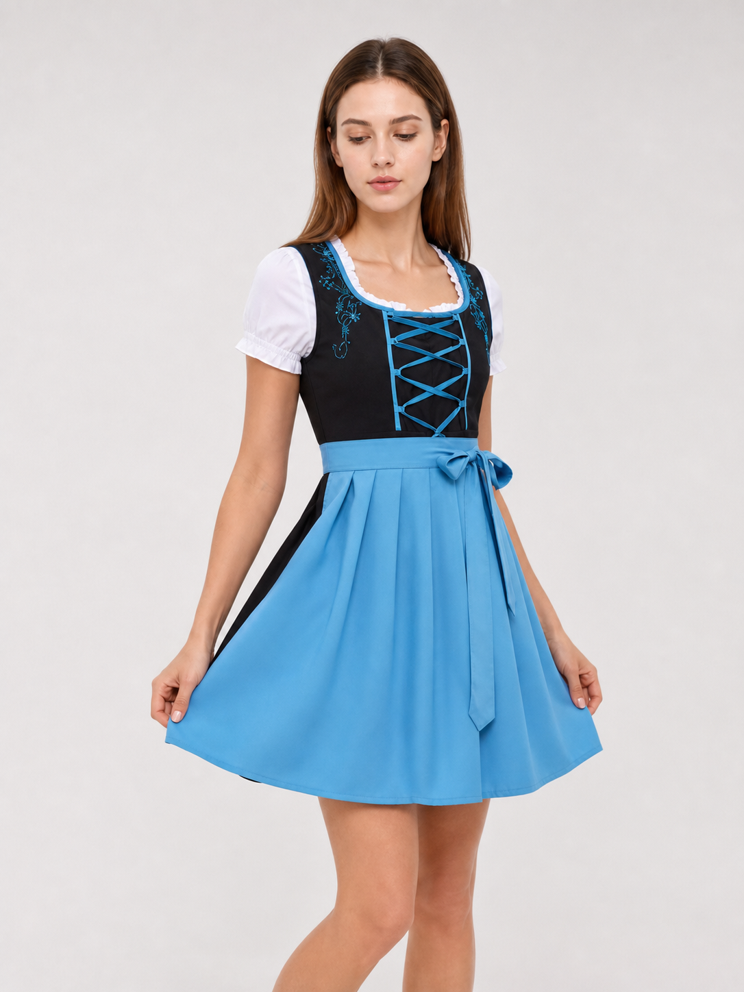 Dirndl-Style Carnival Dress with Apron