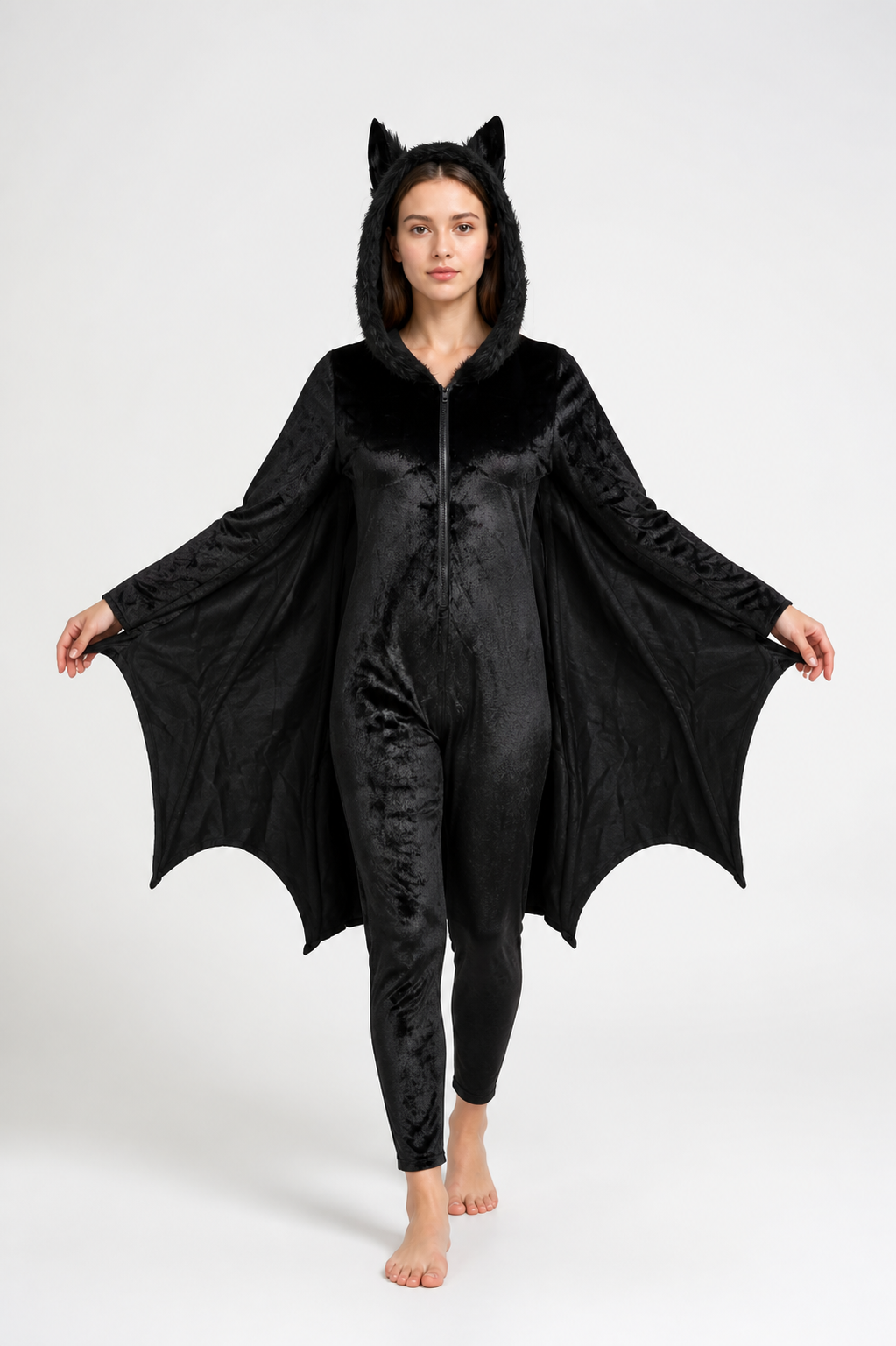 Bat jumpsuit with a hood and wings product detail 2