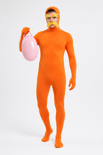 Orange Lorax Jumpsuit for Halloween Costumes detail 2