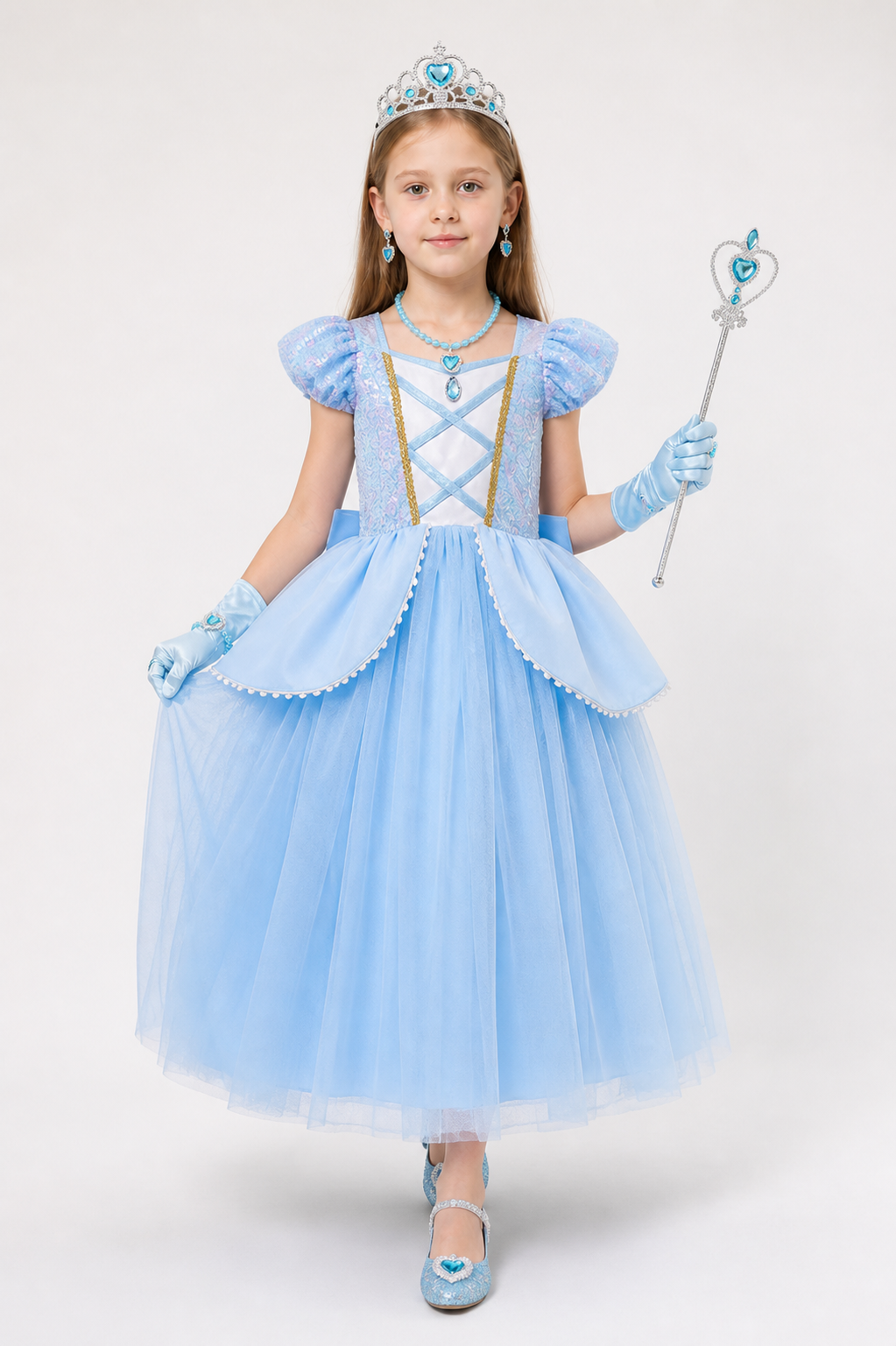 Princess Costume with Crown and Accessories