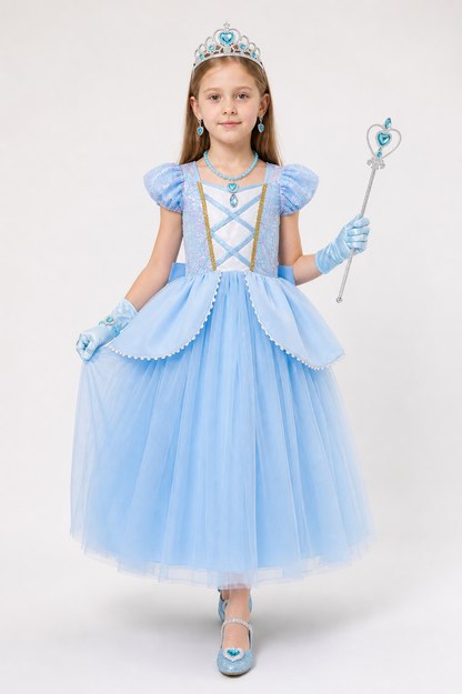 Princess Costume with Crown and Accessories