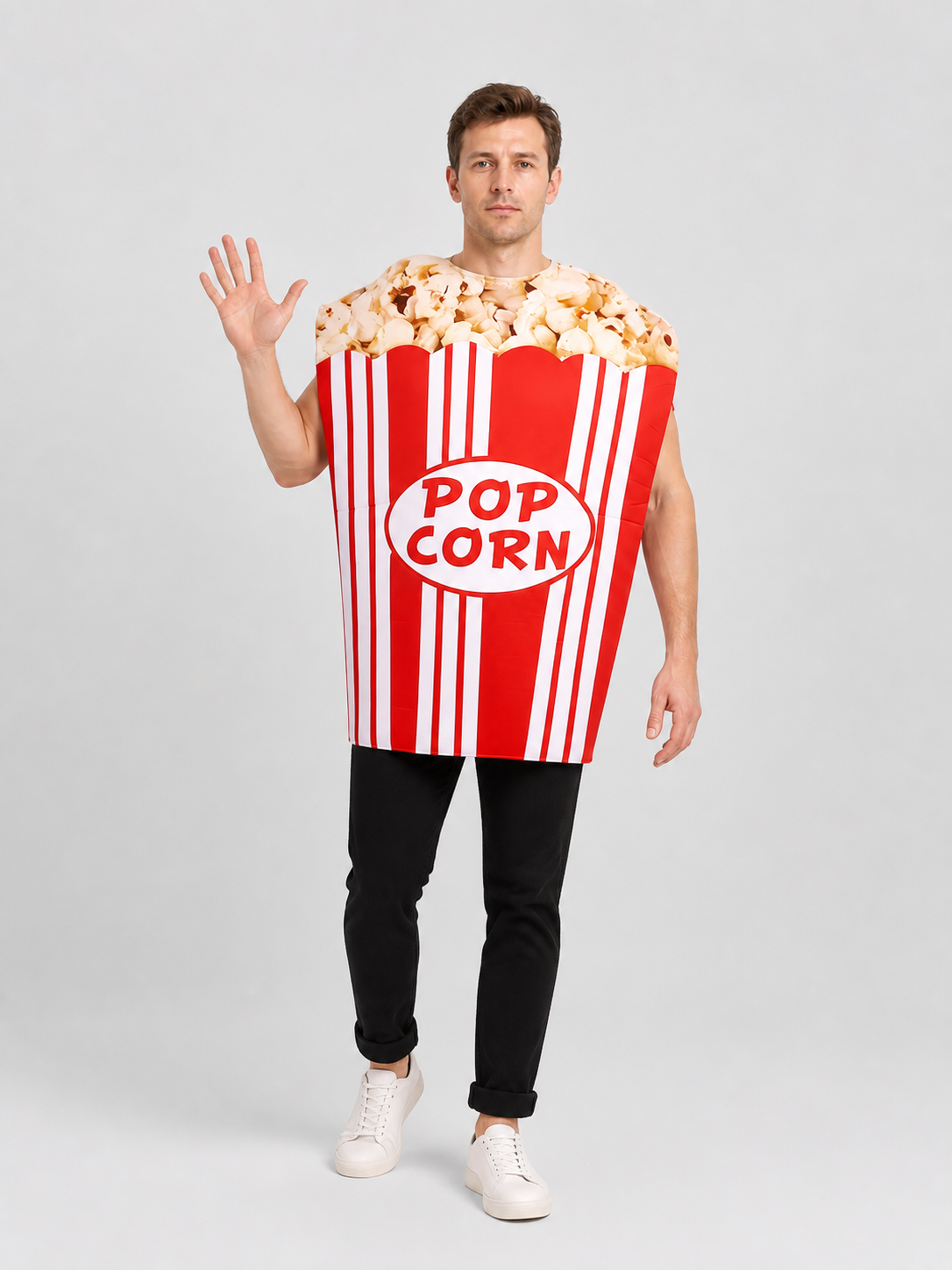 “Popcorn” carnival costume in the shape of a bucket, one size product detail 2