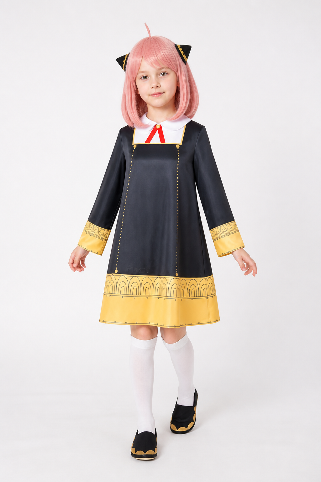 Anya Forger Halloween Cosplay Costume with Wig Costume Wigs detail 2